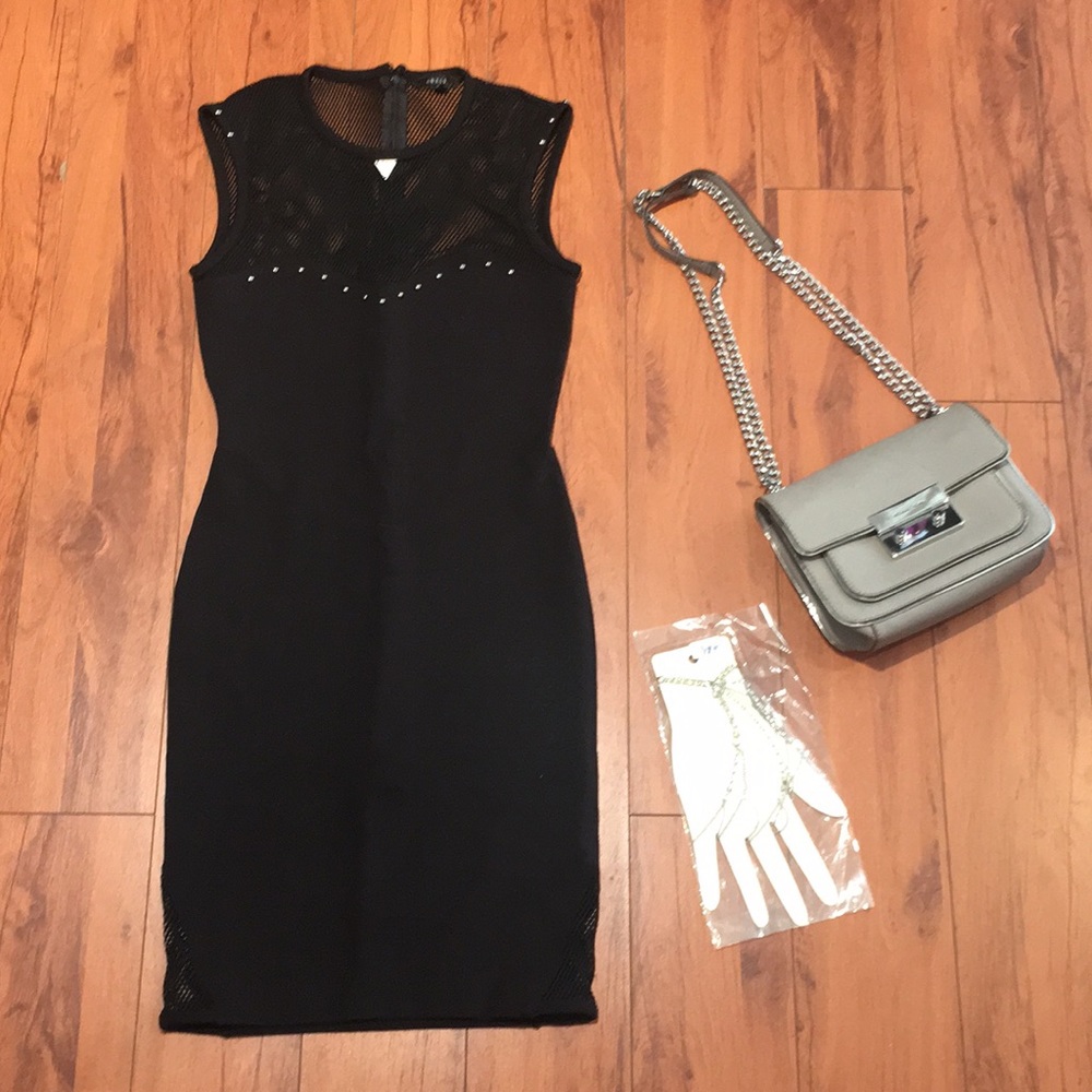 Guess Black Mesh cocktail dress - Picture 1 of 7